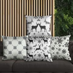 eJOYA Yeni Yıla Özel Tasarımlı 4'lü Yastık İçi Ve Kırlent Kılıfı 45cm 113695