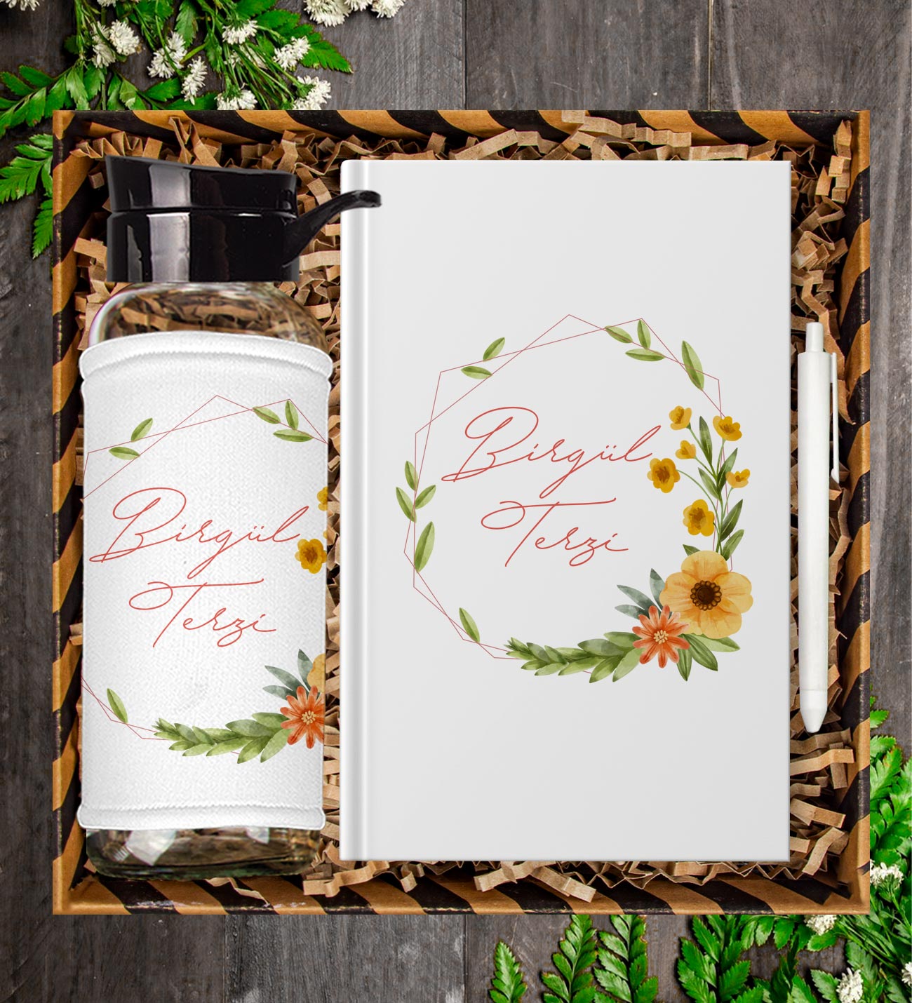 eJOYA Kişiye Özel Tasarım Defter Kalem Ve Matara Hediye Seti 104683