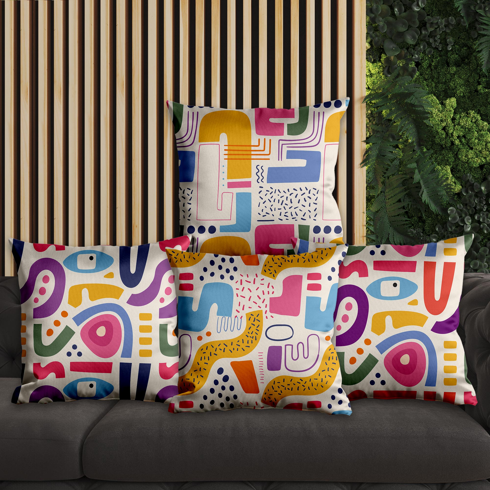 eJOYA Modern Tasarımlı 4'lü Yastık İçi Ve Kırlent Kılıfı 45cm 113698