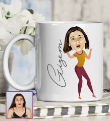eJOYA Kişiye Özel Karikatür Tasarım Kupa Bardak 95702