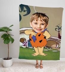 eJOYA Kişiye Fotoğraflı Çizgi Karakter Tasarım TV Battaniyesi 115928