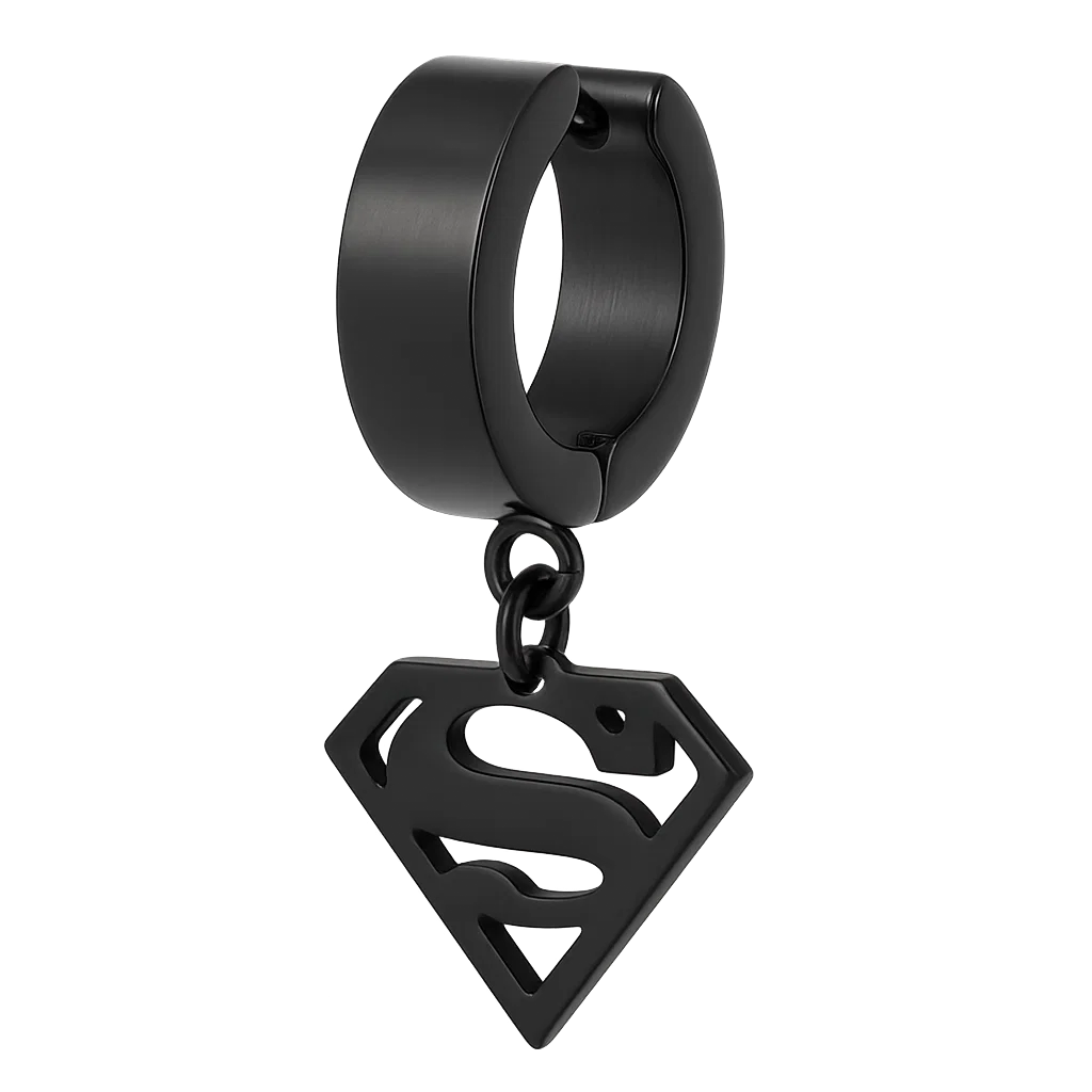 eJOYA Superman Çelik Erkek Küpesi 72357