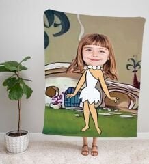 eJOYA Kişiye Fotoğraflı Çizgi Karakter Tasarım TV Battaniyesi 115929