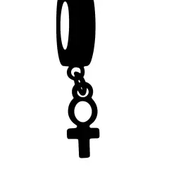 eJOYA Feminist Çelik Erkek Küpesi 58746