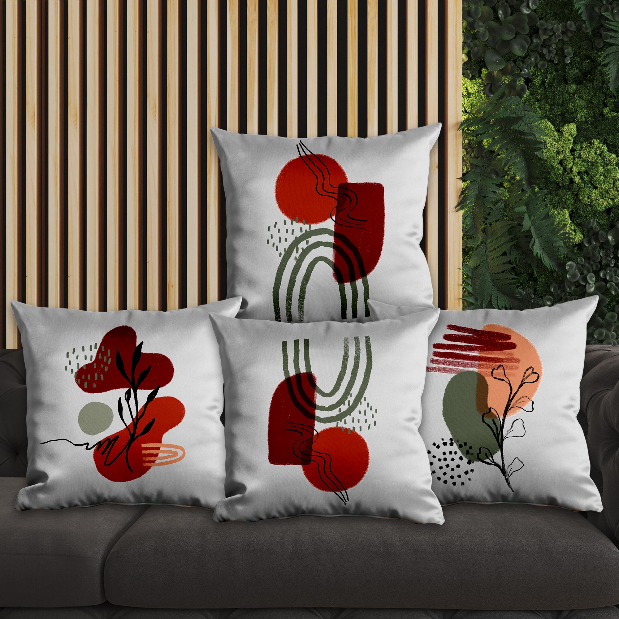 eJOYA Modern Tasarımlı 4'lü Yastık İçi Ve Kırlent Kılıfı 45cm 113706