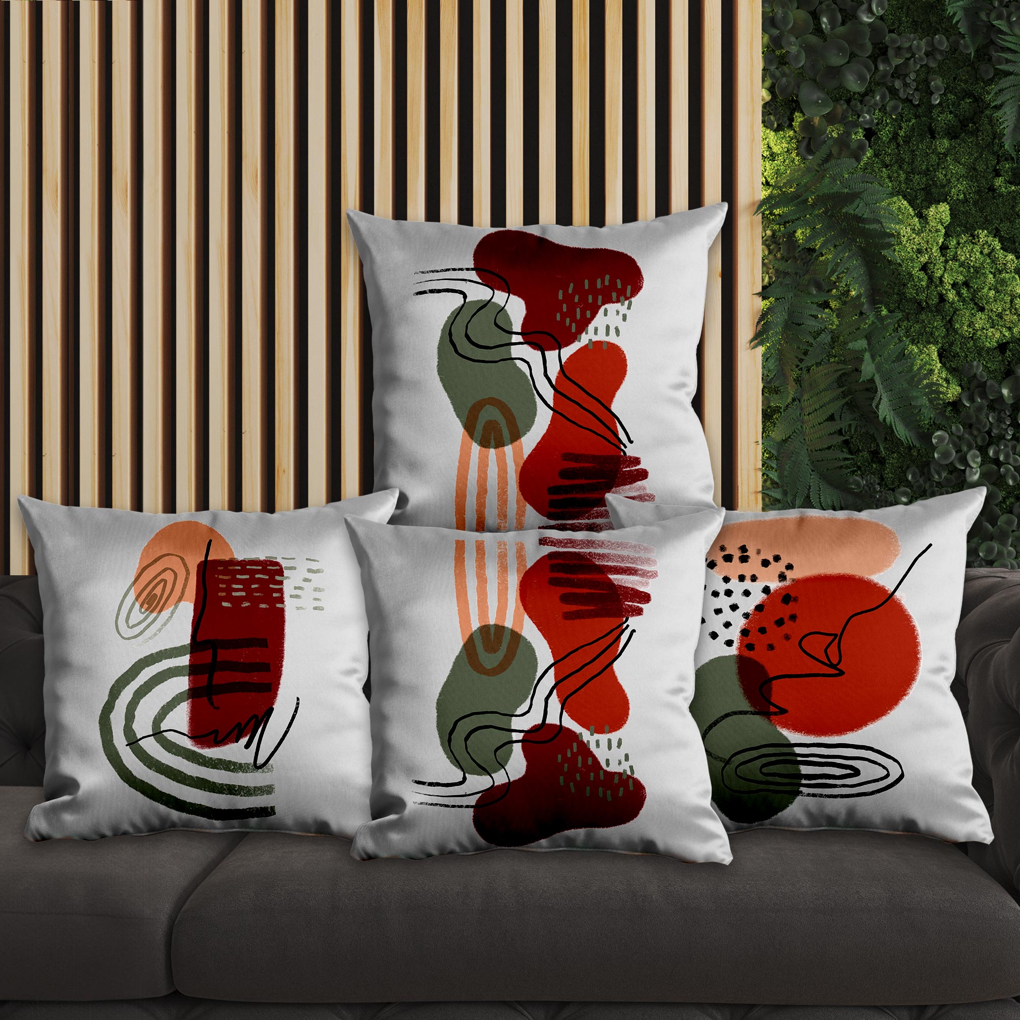 eJOYA Modern Tasarımlı 4'lü Yastık İçi Ve Kırlent Kılıfı 45cm 113707
