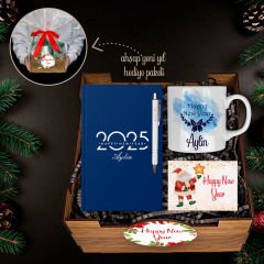 eJOYA Yeni Yıla Özel Defter Ve Kalem & Kupa & Ahşap Hediye Sepeti 114416