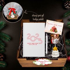 eJOYA Yeni Yıla Özel Defter Ve Kalem & Fotoğraflı Çam Ağacı Notluk & Ahşap Hediye Sepeti 114423