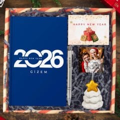 eJOYA Yeni Yıla Özel Defter Ve Kalem & Fotoğraflı Çam Ağacı Notluk & Hediye Kutusu 114424