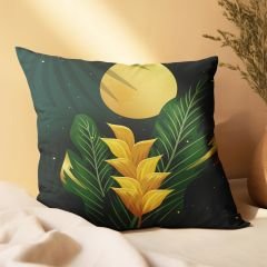 eJOYA Yeşil Yaprak Tasarımlı 4'lü Yastık İçi Ve Kırlent Kılıfı 45cm 113719
