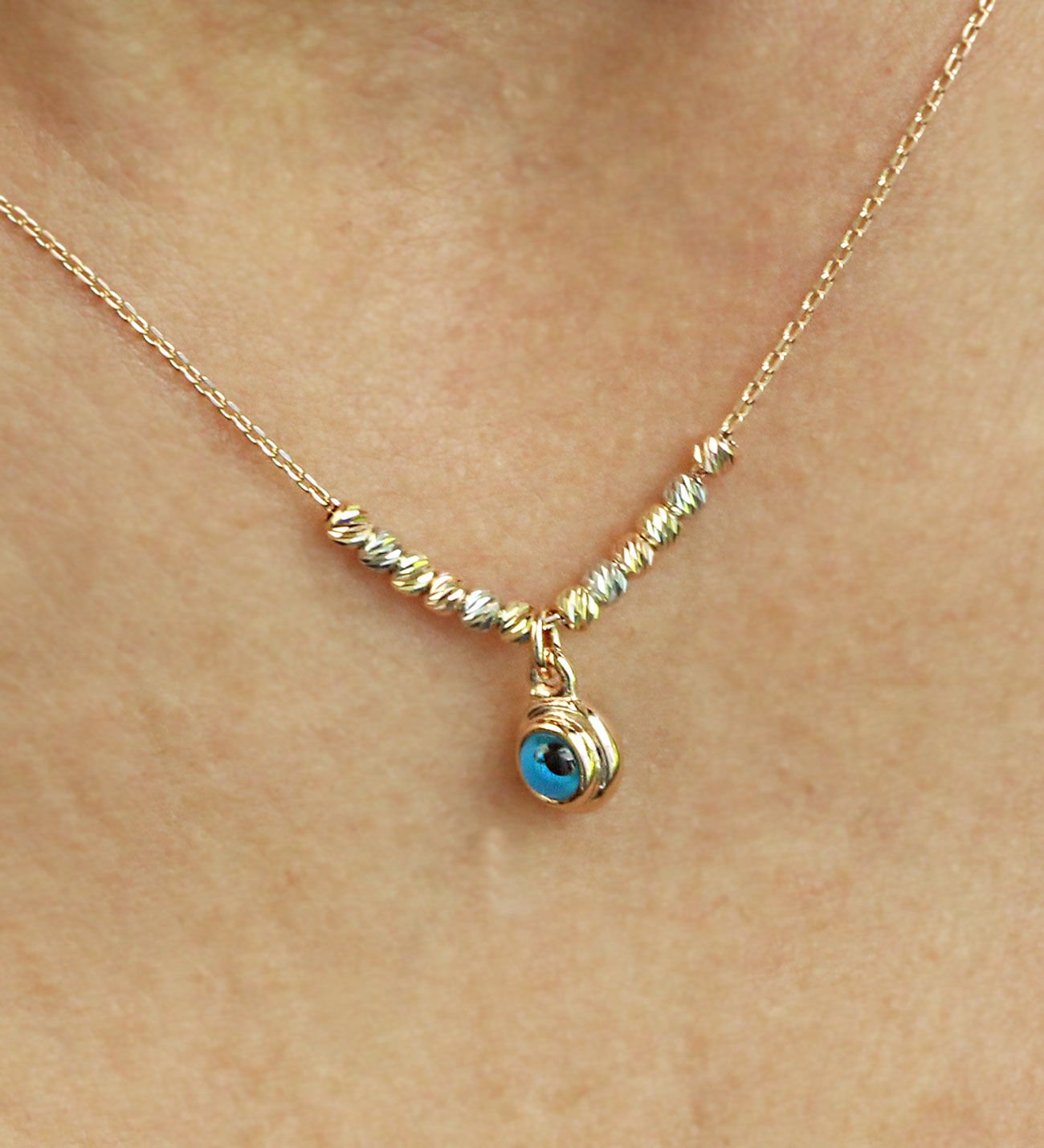 eJOYA Nazar Altın Kolye 79201