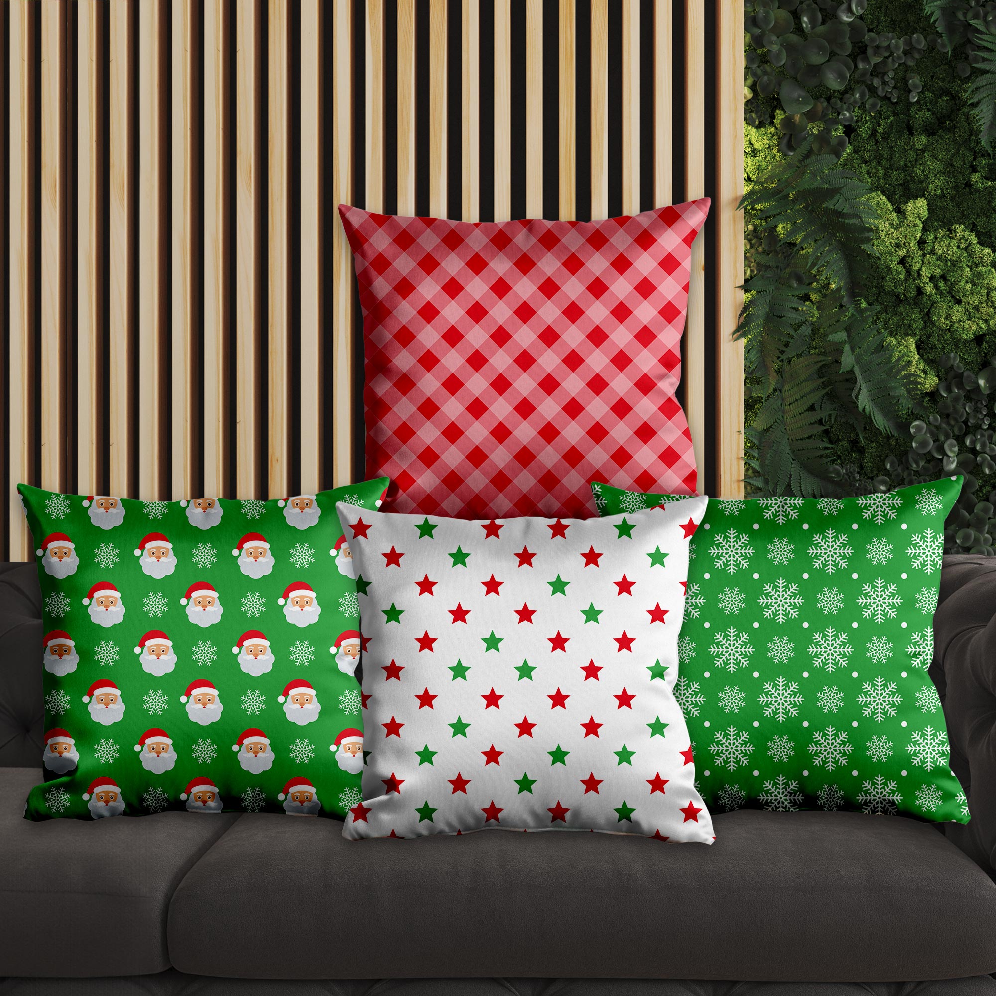 eJOYA Yeni Yıla Özel Tasarımlı 4'lü Yastık İçi Ve Kırlent Kılıfı 45cm 113722