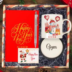 eJOYA Yeni Yıla Özel Defter Ve Kalem & Kupa & Bardak Altlığı & Hediye Kutusu 114439