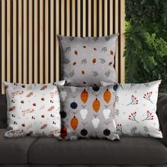 eJOYA Yeni Yıla Özel Tasarımlı 4'lü Yastık İçi Ve Kırlent Kılıfı 45cm 113735