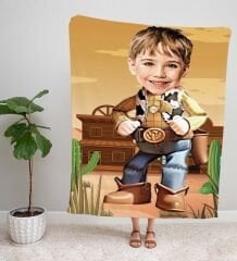 eJOYA Kişiye Fotoğraflı Oyuncak Hikayesi Tasarım TV Battaniyesi 115965