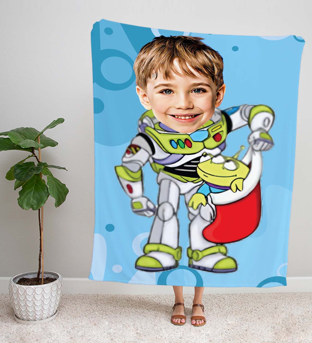 eJOYA Kişiye Fotoğraflı Çizgi Karakter Tasarım TV Battaniyesi 115966