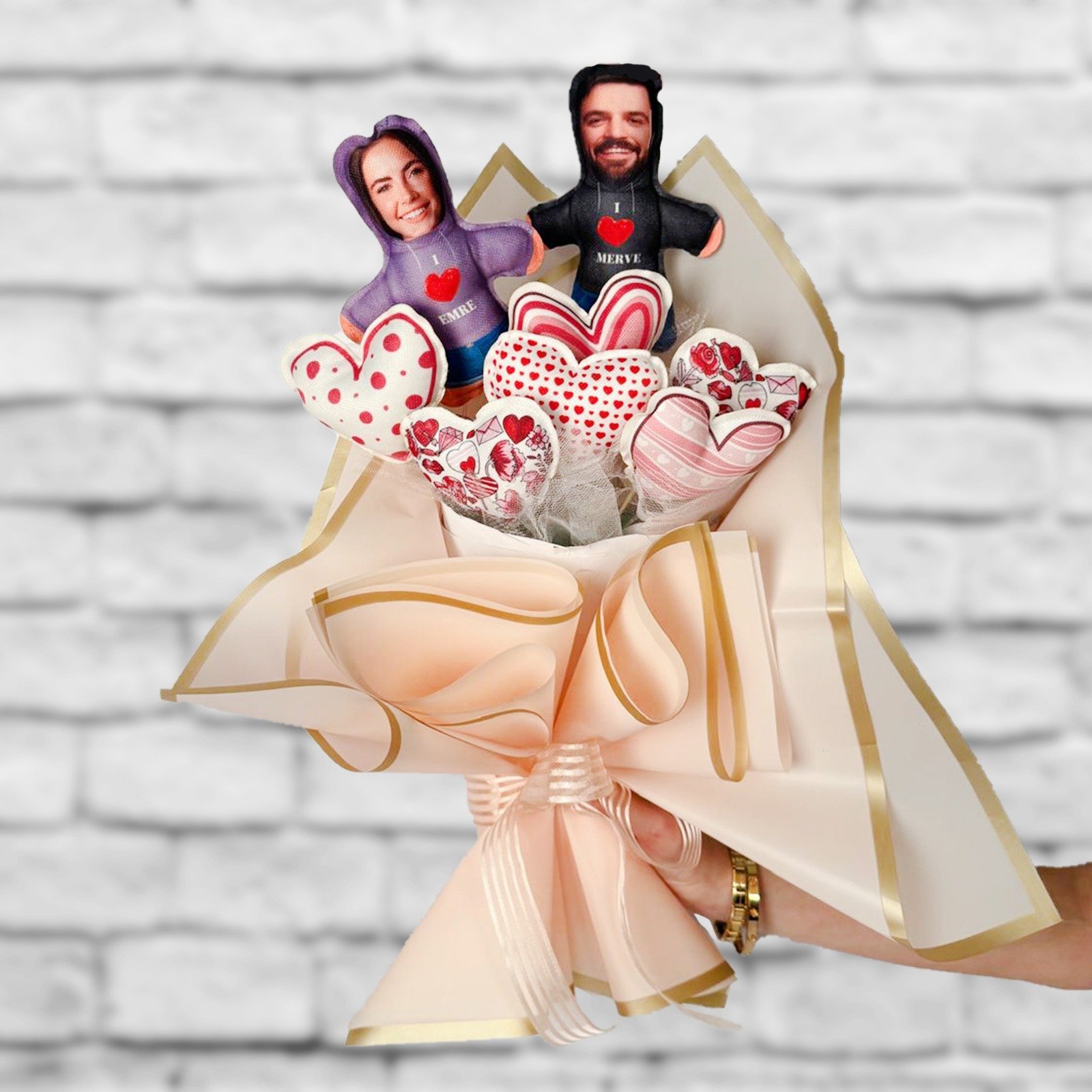 eJOYA Kişiye Özel Kumaş Sevgilim ve Ben Bebek Buketi 116211