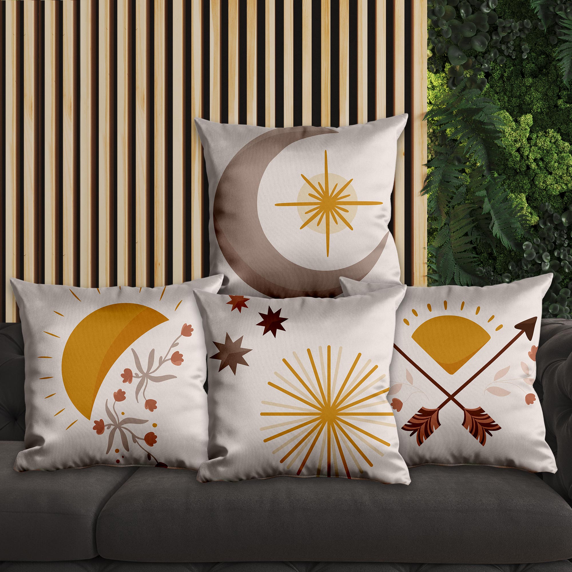 eJOYA Modern Tasarımlı 4'lü Yastık İçi Ve Kırlent Kılıfı 45cm 113741