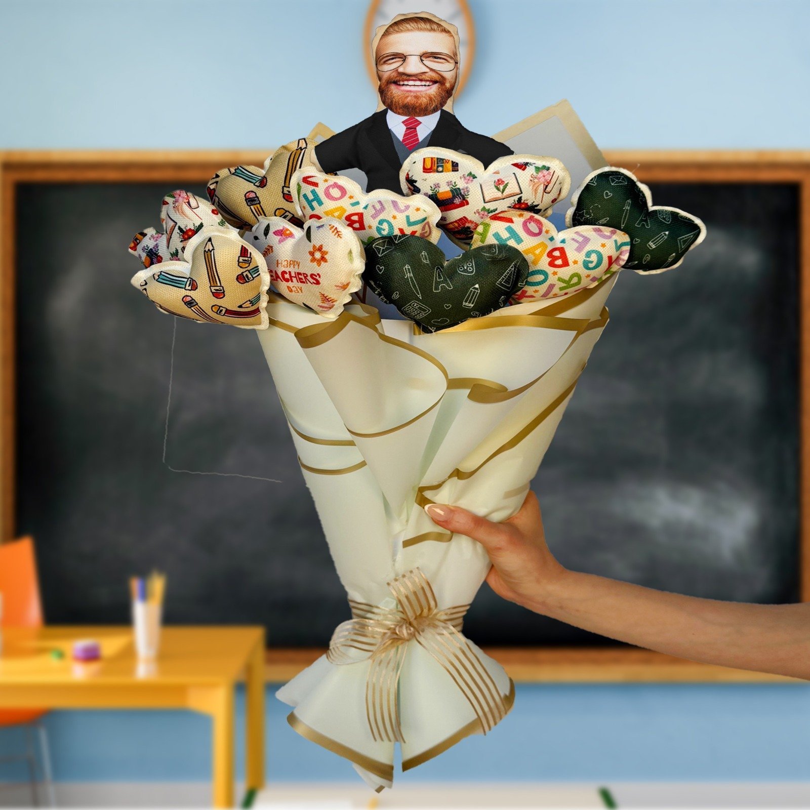 eJOYA Kişiye Özel Kumaş Canım Öğretmenim Bebek Buketi 116213