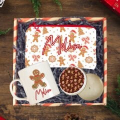 eJOYA Yeni Yıl Kişiye Özel  Tasarım Kupa & Makyaj Çantası & Mum Hediye Kutusu 116216