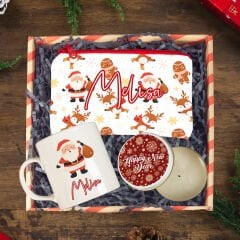 eJOYA Yeni Yıl Kişiye Özel  Tasarım Kupa & Makyaj Çantası & Mum Hediye Kutusu 116218