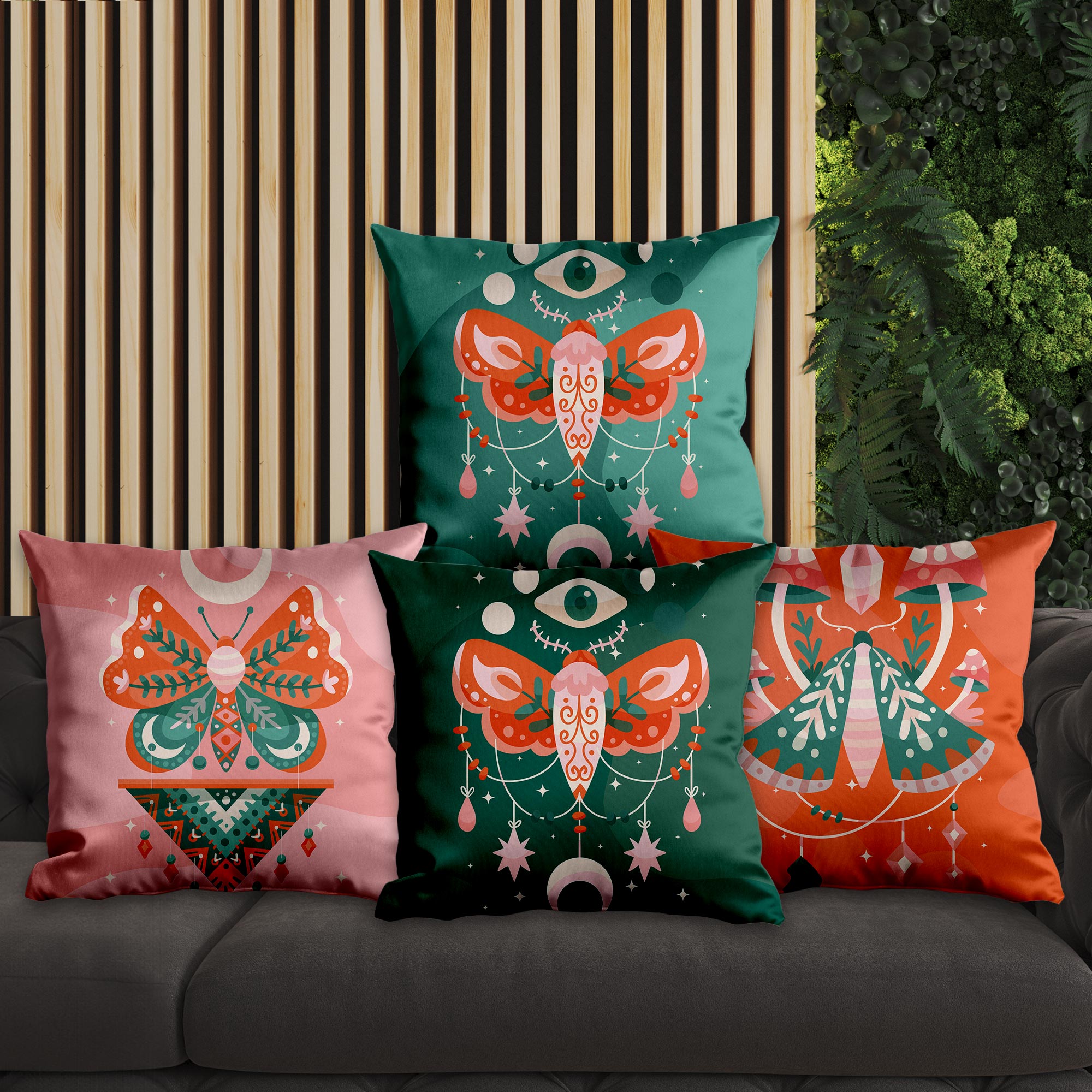 eJOYA Modern Tasarımlı 4'lü Yastık İçi Ve Kırlent Kılıfı 45cm 113746