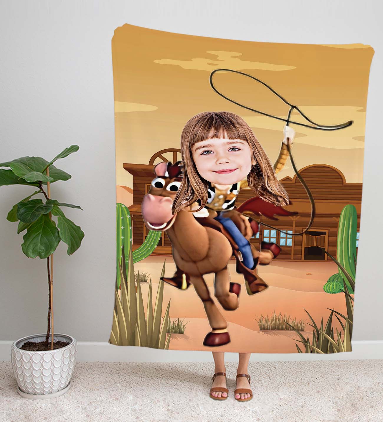 eJOYA Kişiye Fotoğraflı Çizgi Karakter Tasarım TV Battaniyesi 115974