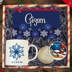 eJOYA Yeni Yıl Kişiye Özel  Tasarım Kupa & Makyaj Çantası & Mum Hediye Kutusu 116221