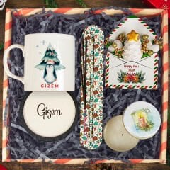 eJOYA Yeni Yıla Özel Kupa & Bardak Altlığı & Tütsü & Mektup Aranjmanı & Mum &  Hediye Kutusu 114457