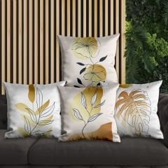 eJOYA Çiçek Tasarımlı 4'lü Yastık İçi Ve Kırlent Kılıfı 45cm 113752