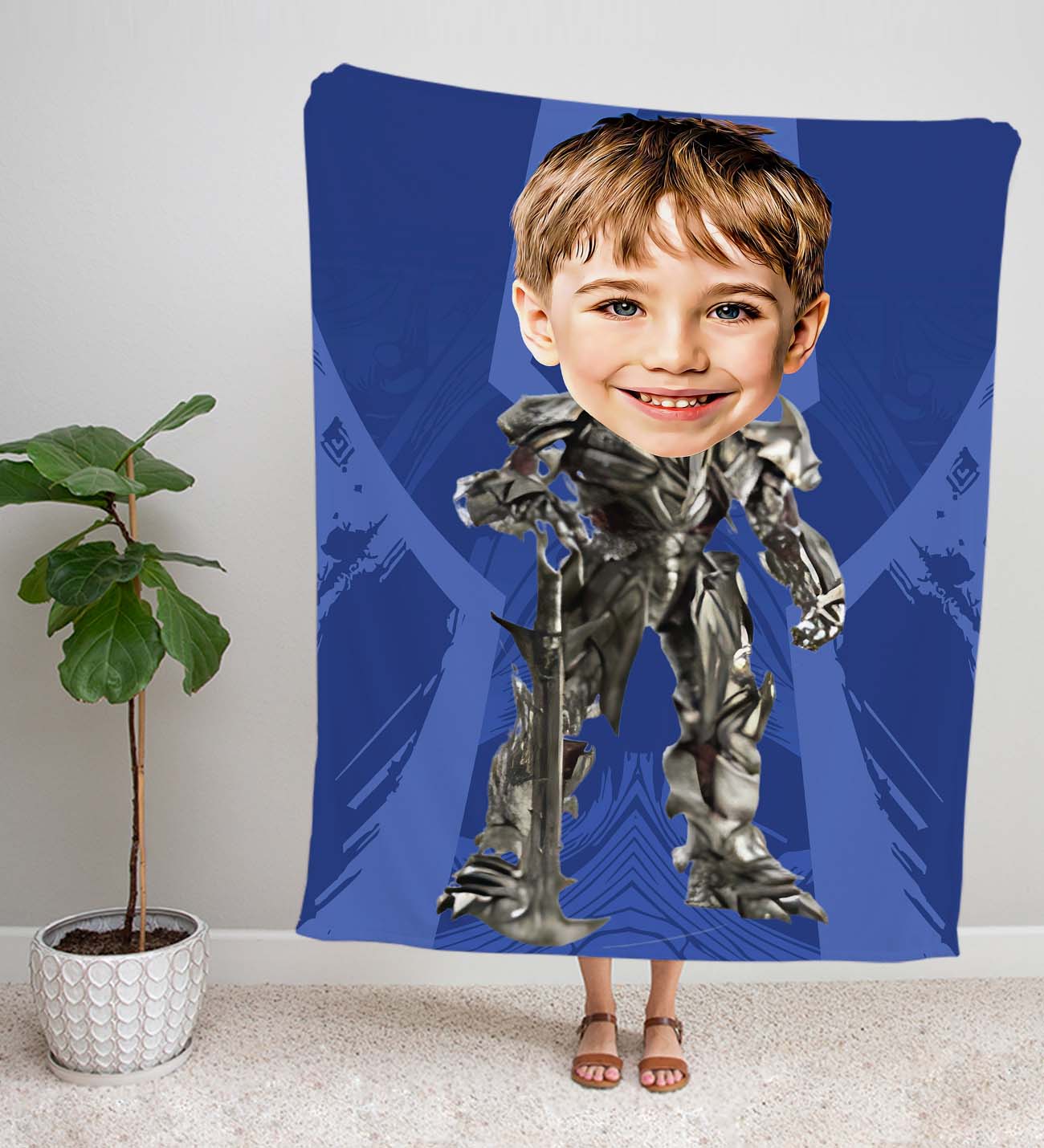 eJOYA Kişiye Fotoğraflı Araba Robot Tasarım TV Battaniyesi 115980