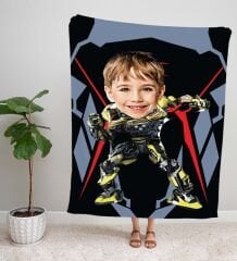 eJOYA Kişiye Fotoğraflı Transformers Tasarım TV Battaniyesi 115983