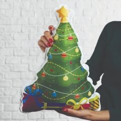 eJOYA Çam Ağacı Yastık & Kişiye Özel Kupa Bardak & Yılbaşı Mumu Yeni Yıl Hediye Kutusu 114460