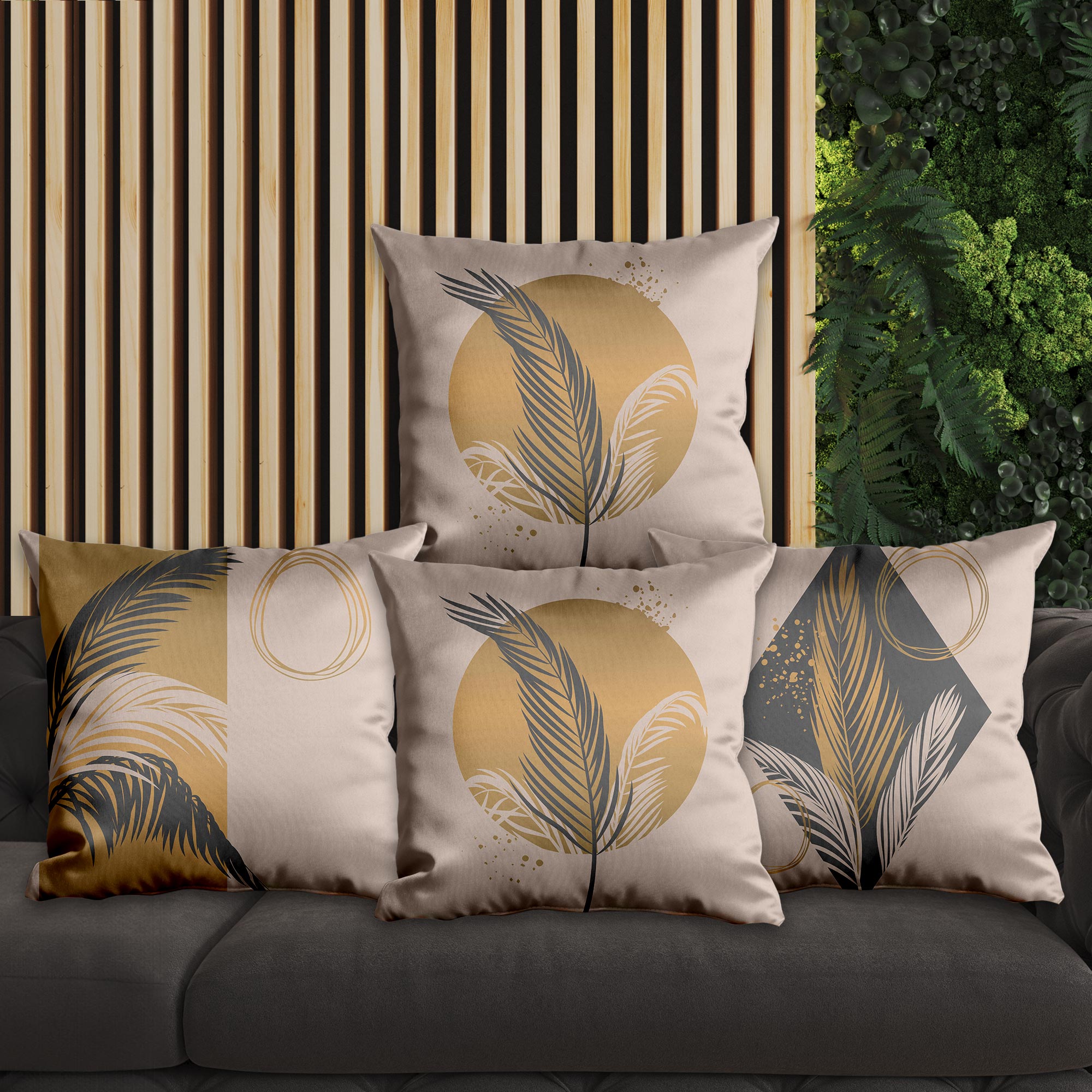 eJOYA Çiçek Tasarımlı 4'lü Yastık İçi Ve Kırlent Kılıfı 45cm 113759