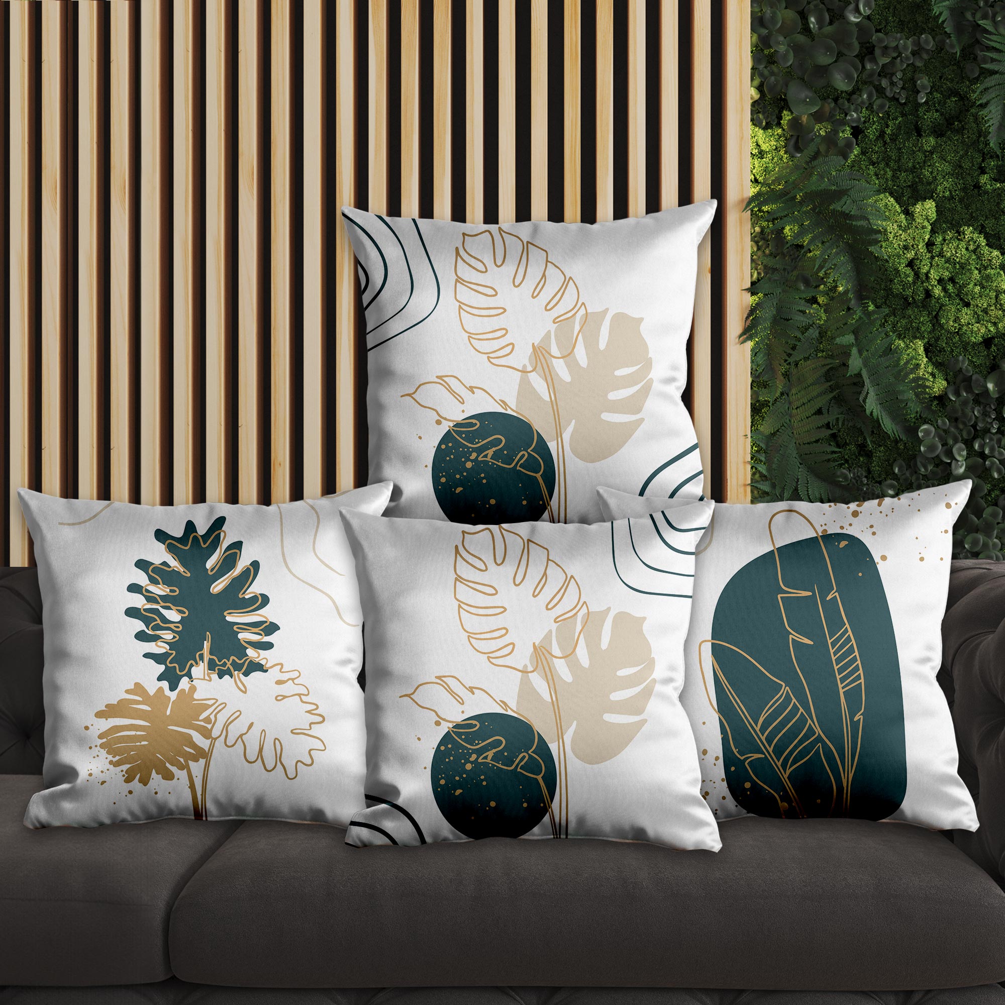 eJOYA Çiçek Tasarımlı 4'lü Yastık İçi Ve Kırlent Kılıfı 45cm 113760