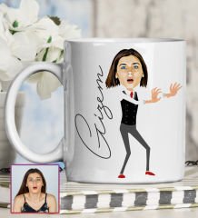 eJOYA Kişiye Özel Karikatür Tasarım Kupa Bardak 95761