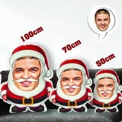 eJOYA Kişiye Özel Fotoğraflı Yeni Yıl Noel Baba Peluş Yastık 116227