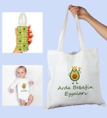 eJOYA Bebeklere Özel Çantasında Kişiye Özel Zıbın Ve Biberon Bebek Hediye Seti 109998