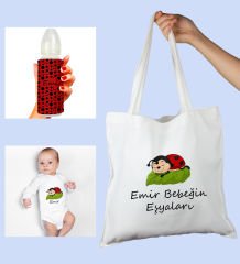 eJOYA Bebeklere Özel Çantasında Kişiye Özel Zıbın Ve Biberon Bebek Hediye Seti 109999