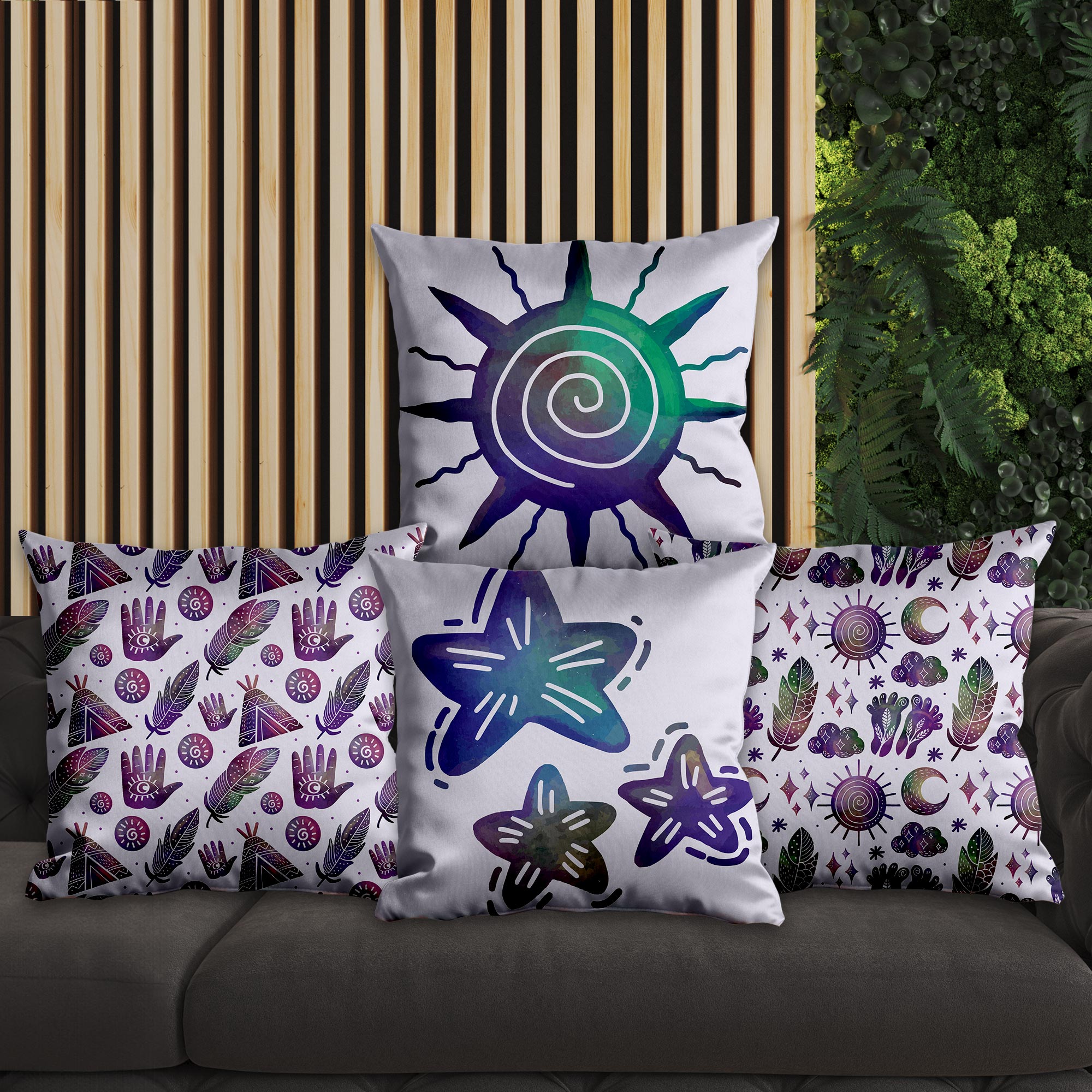 eJOYA Modern Tasarımlı 4'lü Yastık İçi Ve Kırlent Kılıfı 45cm 113766