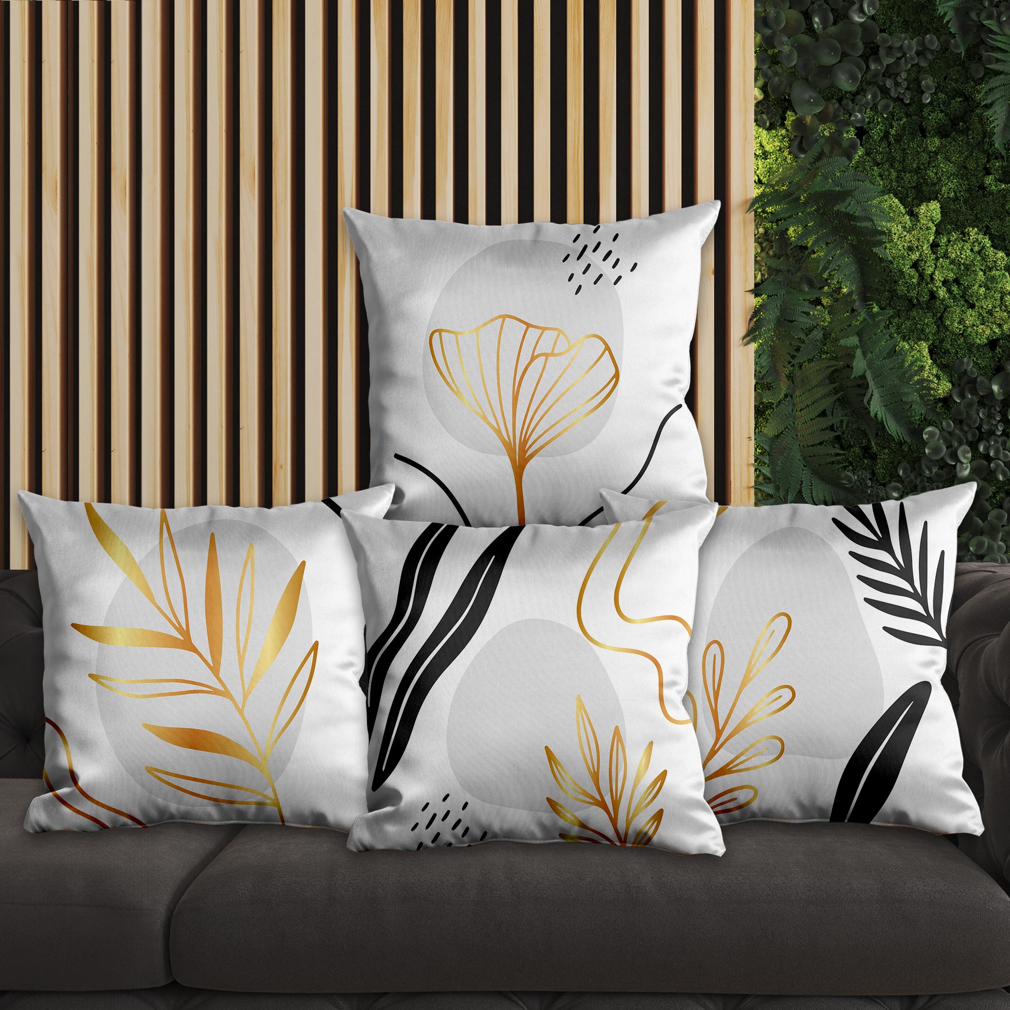 eJOYA Çiçek Tasarımlı 4'lü Yastık İçi Ve Kırlent Kılıfı 45cm 113772