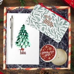 eJOYA Yeni Yıla Özel Defter & Kalem & Makyaj Çantası & Hediye Kutusu 114480