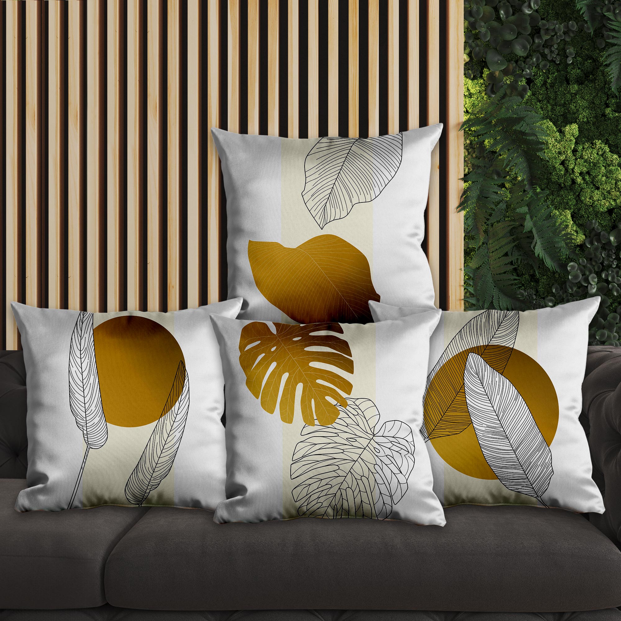 eJOYA Çiçek Tasarımlı 4'lü Yastık İçi Ve Kırlent Kılıfı 45cm 113775