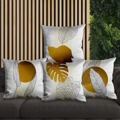 eJOYA Çiçek Tasarımlı 4'lü Yastık İçi Ve Kırlent Kılıfı 45cm 113775