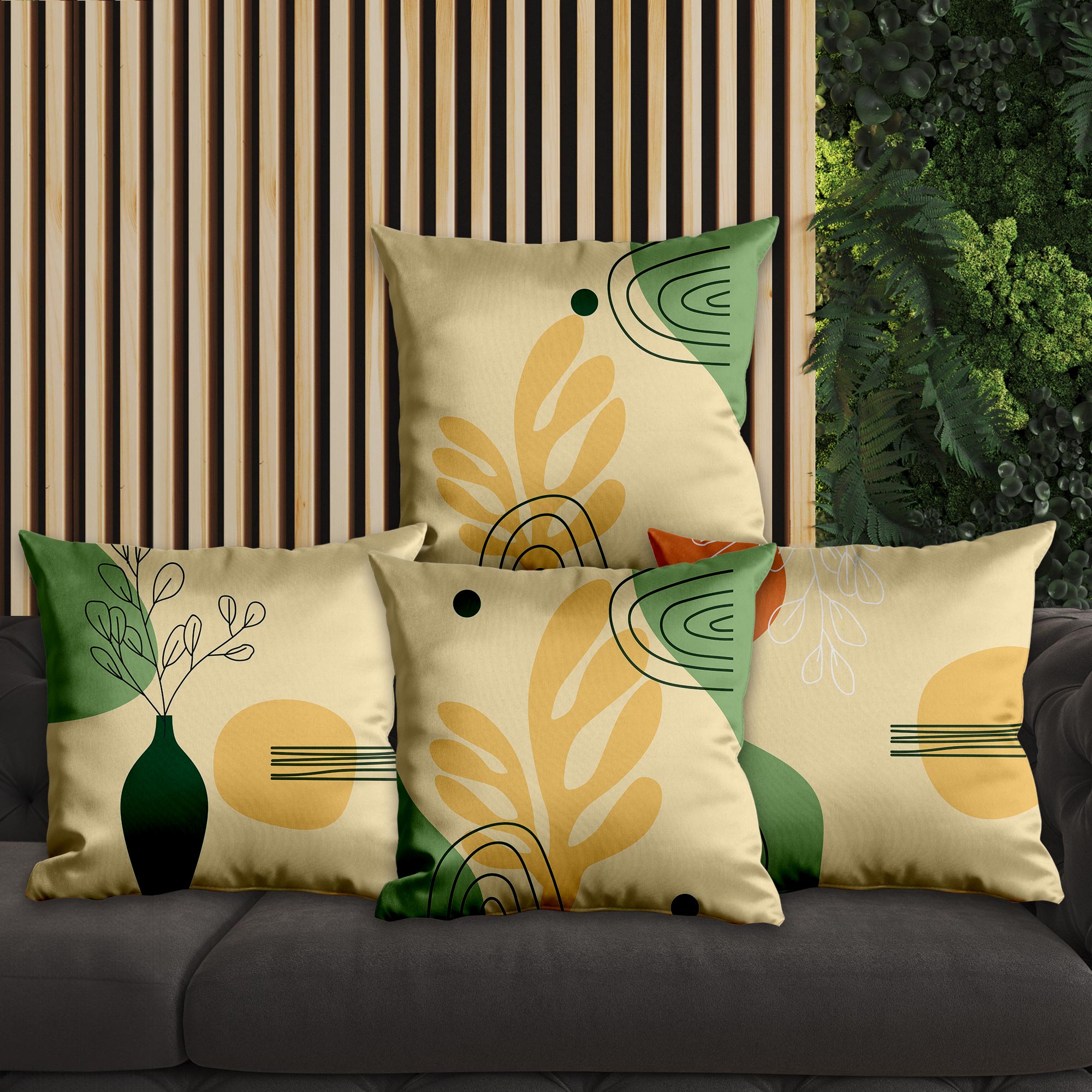 eJOYA Çiçek Tasarımlı 4'lü Yastık İçi Ve Kırlent Kılıfı 45cm 113780