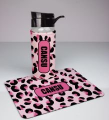 eJOYA Kişiye Özel Kamuflaj Tasarım Cam Matara Ve Mousepad Ofis Hediye Seti 94375