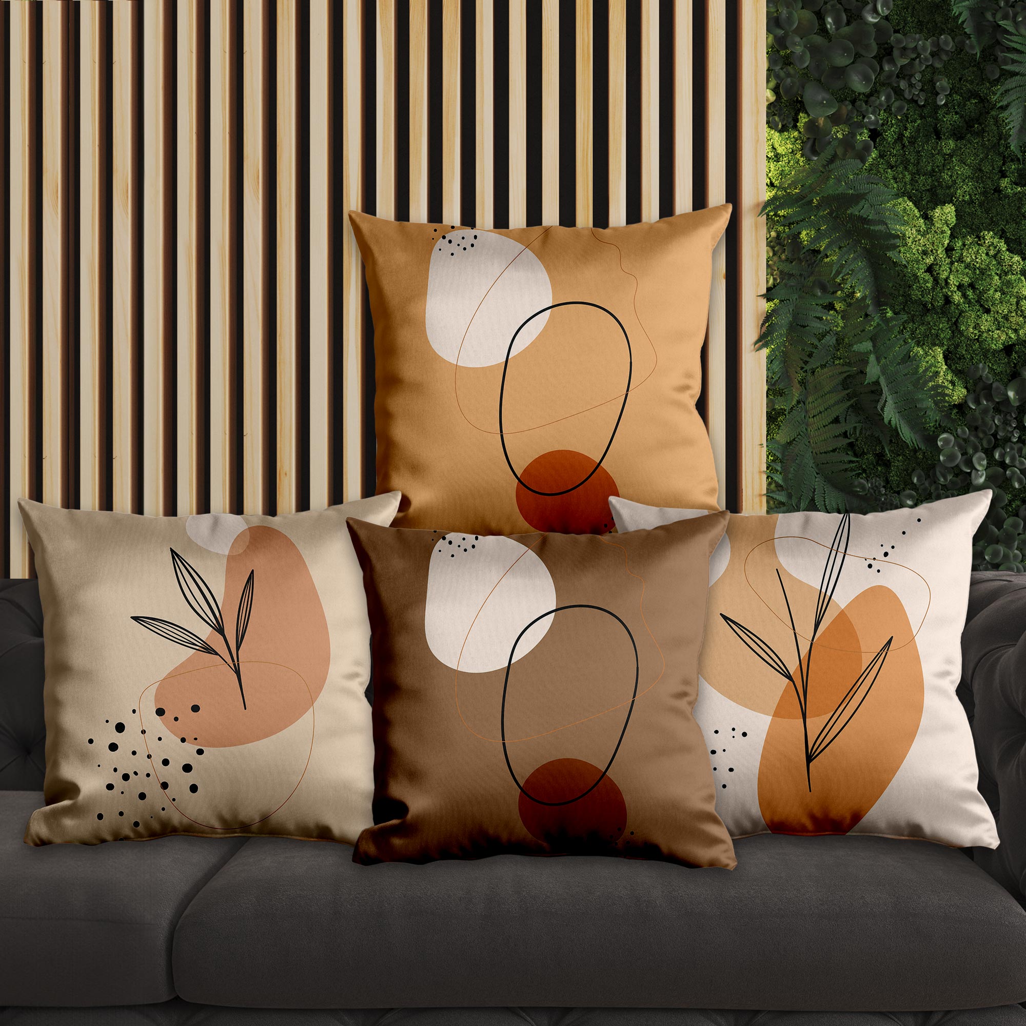 eJOYA Modern Tasarımlı 4'lü Yastık İçi Ve Kırlent Kılıfı 45cm 113782