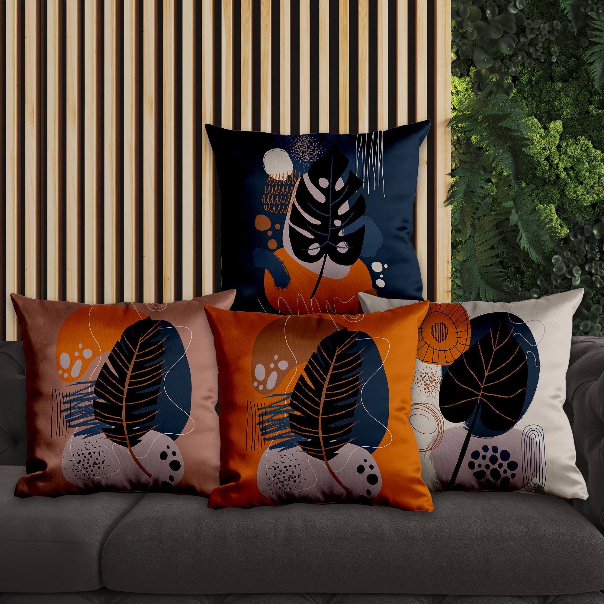 eJOYA Modern Tasarımlı 4'lü Yastık İçi Ve Kırlent Kılıfı 45cm 113783