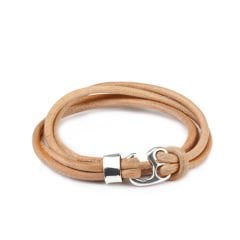 eJOYA Camel Deri Gümüş Bileklik 65762