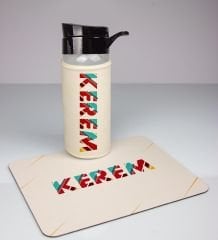 eJOYA Kişiye Özel Tasarım Cam Matara Ve Mousepad Ofis Hediye Seti 94379